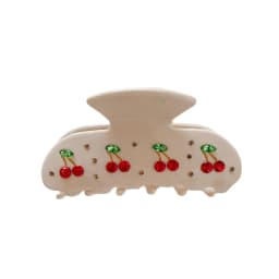 Cute Cherry Pie Acetate Hair Clip, Back of the Head Updo Claw Clip, Nice Hair Accessories New Design Rhinestone Hair Ornament