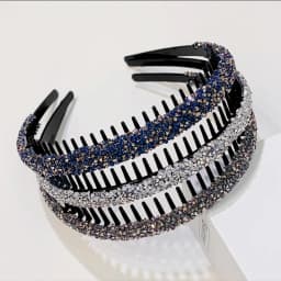 Luxury Crystal Beads Hair Bands Women Girls Headwear Tooth Elastic Headbands Shiny Hair Hoops Accessories