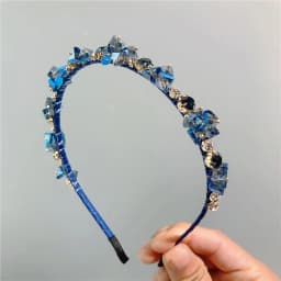 Luxury Crystal Beads Hair Bands Women Girls Headwear Tooth Elastic Headbands Shiny Hair Hoops Accessories