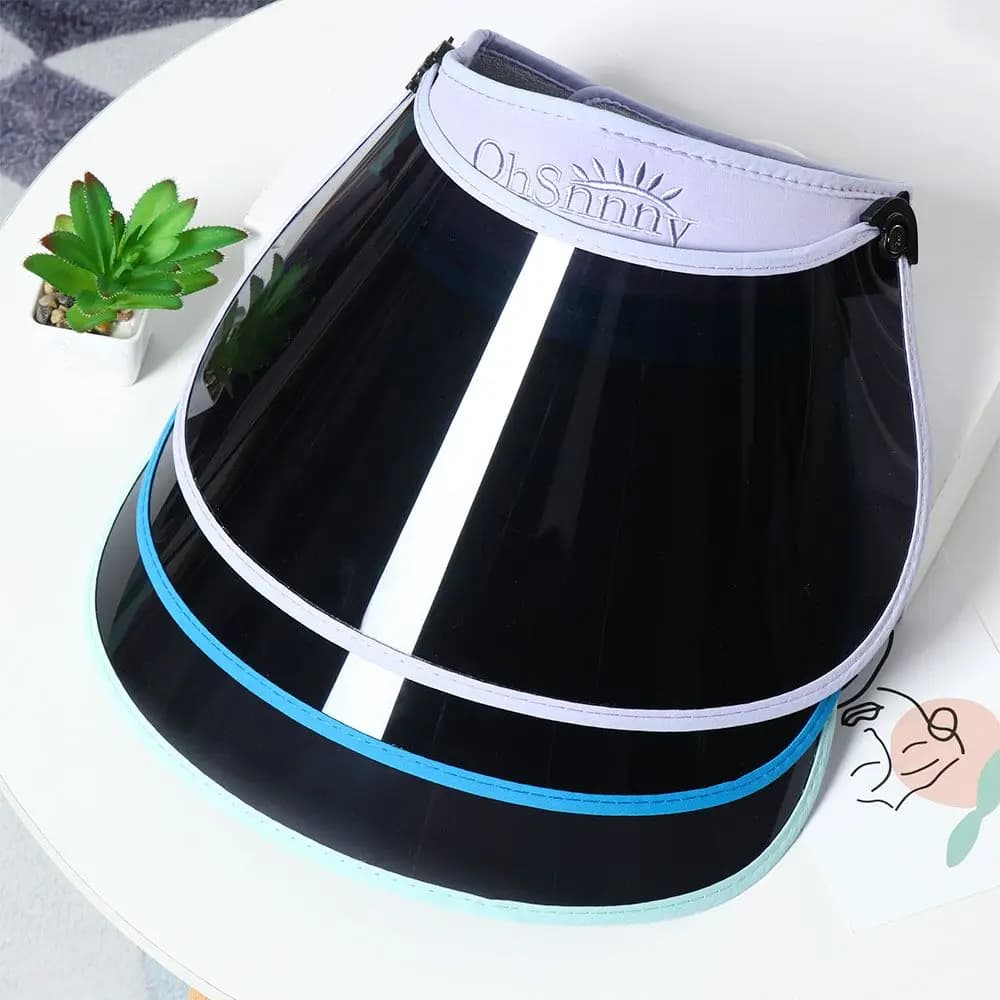 Summer Large Lens Sun Hat Outdoors Sport Anti-UV Visor Face Cover Shield Foldable Portable Men Women Empty Top Hat