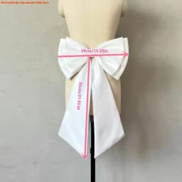 E06E Sophisticated Gown Bowknot Simple Design Removable Large Bowknot Waist Ornament for Dance and Cosplay Event
