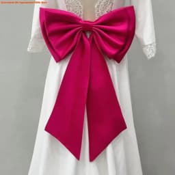 E06E Sophisticated Gown Bowknot Simple Design Removable Large Bowknot Waist Ornament for Dance and Cosplay Event