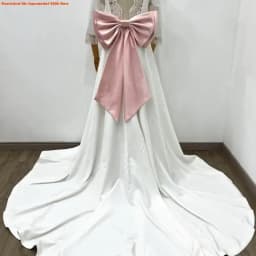 E06E Sophisticated Gown Bowknot Simple Design Removable Large Bowknot Waist Ornament for Dance and Cosplay Event