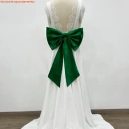 E06E Sophisticated Gown Bowknot Simple Design Removable Large Bowknot Waist Ornament for Dance and Cosplay Event