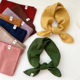 68*68cm Solid Color Cotton Square Scarf Women Girls Headband Accessories Hairscarf Hairscarf Bandanas