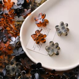 10pcs Vintage Leopard Print Mini Flower Hair Claw Clip Cartoons Sweet Colorful Side Bang Clip Hairpin Barrette Hair Accessories