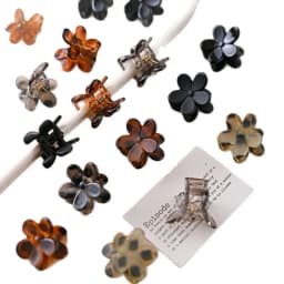 10pcs Vintage Leopard Print Mini Flower Hair Claw Clip Cartoons Sweet Colorful Side Bang Clip Hairpin Barrette Hair Accessories