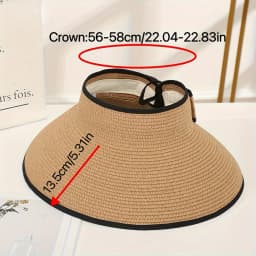 Summer Beach Sun Hat For Women Portable Folding Wide Brimmed Straw Hat Fashion Bow Shaped Hollow Top Straw Hat Girls Bucket Hats