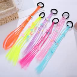 Women Girls Colorful Butterfly Wigs Hairclip Ponytail Holder Princess Bows Unicorn Braid Headwear Ornaments Hair Accessories