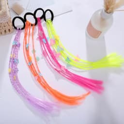 Women Girls Colorful Butterfly Wigs Hairclip Ponytail Holder Princess Bows Unicorn Braid Headwear Ornaments Hair Accessories