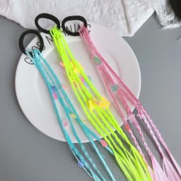 Women Girls Colorful Butterfly Wigs Hairclip Ponytail Holder Princess Bows Unicorn Braid Headwear Ornaments Hair Accessories