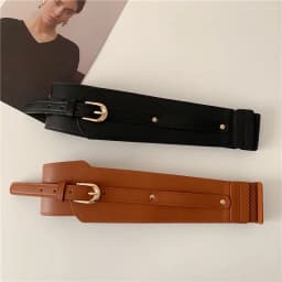 Leather Belts For Women High Quality Adjustable Pu Leather Long Waistband Female Vintage Waist Wide Coat Corset Belt Cummerbunds
