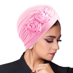 Muslim Fashion Flower Hijab Turban Ethnic Islamic Women Beanie Hat Hair Loss Chemo Headwear Head Wrap Cap Trendy Ladies Bandana