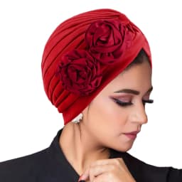Muslim Fashion Flower Hijab Turban Ethnic Islamic Women Beanie Hat Hair Loss Chemo Headwear Head Wrap Cap Trendy Ladies Bandana