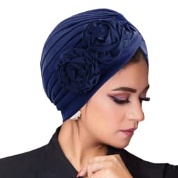 Muslim Fashion Flower Hijab Turban Ethnic Islamic Women Beanie Hat Hair Loss Chemo Headwear Head Wrap Cap Trendy Ladies Bandana