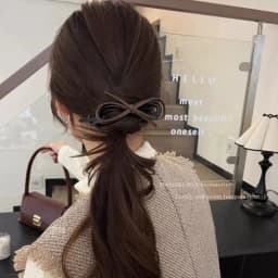 New Twisted Hair Clip PU Bow Barrettes Large Size Hair Clips Plastic Hairpin Sweet Daily Headwear Women Hair Accessories
