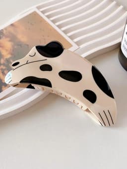 1pc acetate cute puppy hairpin dalmale dog rhinestone (10cm/3.94) shark clip cartoon animal hair gripper on the back of the head