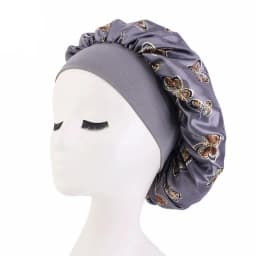 Beautiful Butterfly Printed Bonnet Elastic Bandanas Night Sleep Cap Women's Hair Care Turban Headwrap Bathroom Shower Headwear
