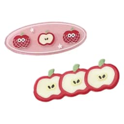 2pcs Apple Bangs Duckbill Clip for Japanese and Korean Girls; Cute Fruit Oval Side Hair Clip for Fragments; Head Accessories