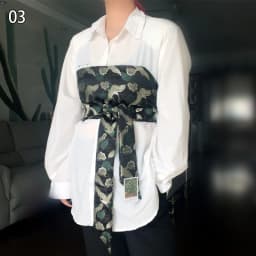 1Pc Japanese Haori Kimono Yukata Obi Belt Decor Brocade Jacquard Fabric Waistband Shirt Dress Decor Chest Wrapped Cummerbunds