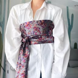 1Pc Japanese Haori Kimono Yukata Obi Belt Decor Brocade Jacquard Fabric Waistband Shirt Dress Decor Chest Wrapped Cummerbunds