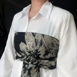 1Pc Japanese Haori Kimono Yukata Obi Belt Decor Brocade Jacquard Fabric Waistband Shirt Dress Decor Chest Wrapped Cummerbunds