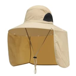 100%Polyester Men's Hat Summer Outdoor Sun Protection Wide Brim Hat Anti-Uv Sun Hat Shawl Removable Mountaineering Fish Hats