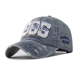 1985 Embroidery Ripped Baseball Cap Washed Distressed Patch Adjustable Dad Hat Vintage Lightweight Sunscreen Sports Hat