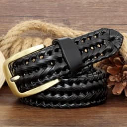 Men And Women Belt Genuine Leather Female Luxury Strap Belts Cummerbund Woven Knitted Quality High Jeans Trousers Accessories