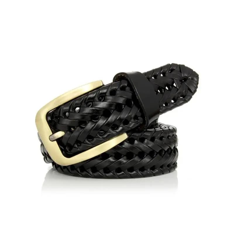 Men And Women Belt Genuine Leather Female Luxury Strap Belts Cummerbund Woven Knitted Quality High Jeans Trousers Accessories