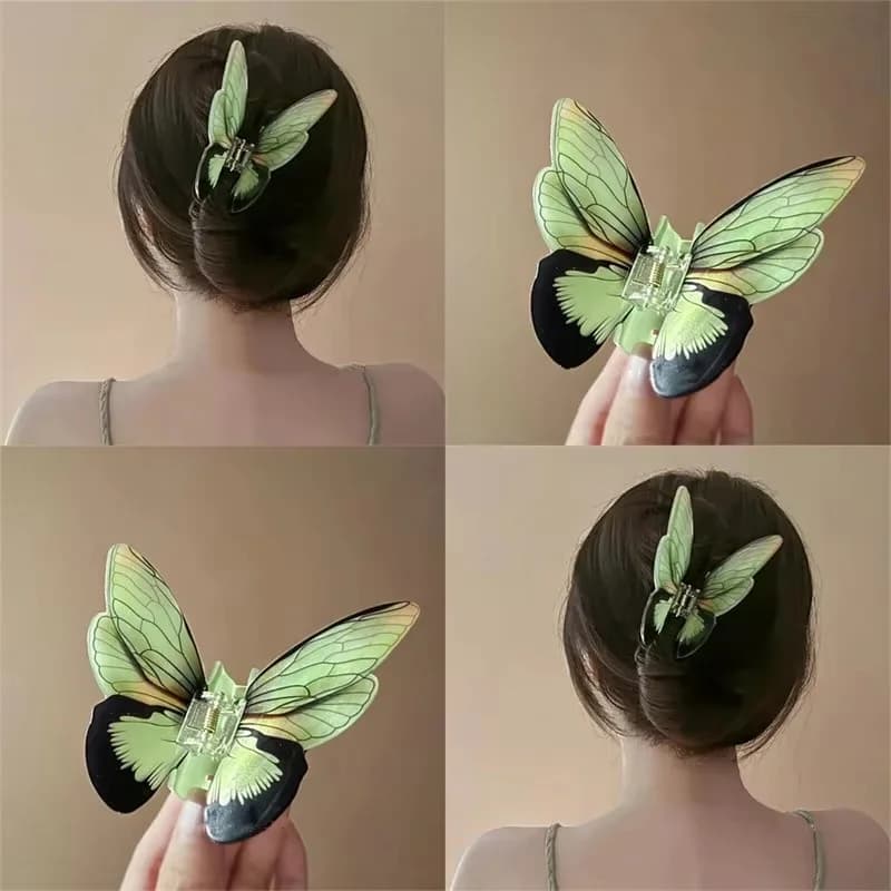 1 simulated butterfly grab clip temperament hairpin coiffit Shark clip high-grade hair accessories