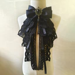 Lolita Black Lace Bow Ties Court Style Elegant Fashion Women's Dress Shirt Bowtie Anime Cosplay Accessories Detachable Collars
