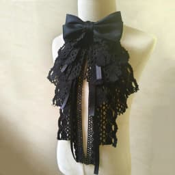 Lolita Black Lace Bow Ties Court Style Elegant Fashion Women's Dress Shirt Bowtie Anime Cosplay Accessories Detachable Collars