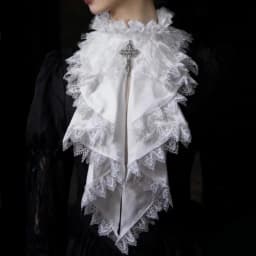 Lolita Black Lace Bow Ties Court Style Elegant Fashion Women's Dress Shirt Bowtie Anime Cosplay Accessories Detachable Collars