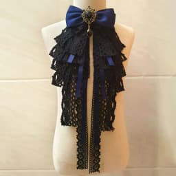 Lolita Black Lace Bow Ties Court Style Elegant Fashion Women's Dress Shirt Bowtie Anime Cosplay Accessories Detachable Collars