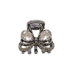 Korean Style Exquisite Black Crystal Bow Small Grab Clip for Women Alloy Cute Hair Clips Mini Hair Claw Fashion Hair Accessories