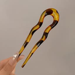 U-Shaped Hair Fork Fashion Tortoiseshell Acetate Acrylic Hairpin Geometric Design Headwear Hair Sticks Women Girls