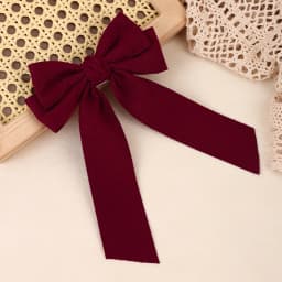 Corduroy Big Bow Hair Clip Long Ribbon Tail Back Head Bowknot Barrette Elegant Vintage Hair Headwear Accessories For Girls Women