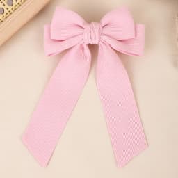 Corduroy Big Bow Hair Clip Long Ribbon Tail Back Head Bowknot Barrette Elegant Vintage Hair Headwear Accessories For Girls Women