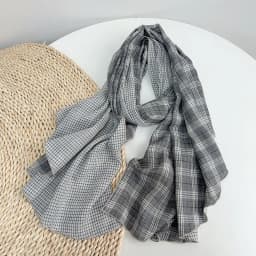 2025 British Style 100% Cotton Scarf Retro Plaid Women Shawls And Wraps Lady Travel High Quality Large Vintage Scarves 75x180cm