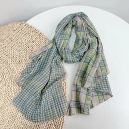 2025 British Style 100% Cotton Scarf Retro Plaid Women Shawls And Wraps Lady Travel High Quality Large Vintage Scarves 75x180cm