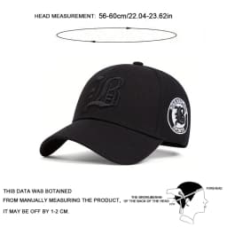 Unisex Gothic Letter FLB Embroidery Baseball Caps Spring and Autumn Outdoor Adjustable Casual Hats Sunscreen Hat Sports Cap