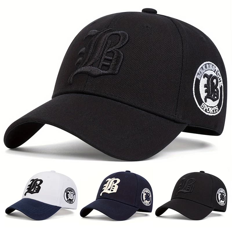 Unisex Gothic Letter FLB Embroidery Baseball Caps Spring and Autumn Outdoor Adjustable Casual Hats Sunscreen Hat Sports Cap