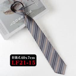 JK Ties Women Casual Striped Lazy Tie Brown Navy Red Polyester Neckties Handmade Lazy Tie Shirt Uniform Knot Free Short Cravat