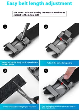 Men's Automatic Ratchet Belt Replacement Belt 3.5cm Genuine Leather Belt without Buckle for 4cm Automatic Buckle Combo Belt