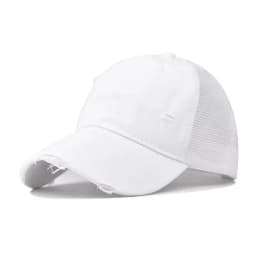 Cotton washed distressed mesh breathable summer baseball cap, versatile outdoor, personalized solid color duckbill cap