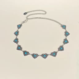 Retro Silver Bohemian Women's Waist Chain Belt Female Luxury Designer Blue Gemstone Chain Western Cowboy Skirts Dress Jeans Belt