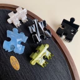 1pc New Korean style hair clip puzzle shaped gripper, small shark clip, high-end block gripper
