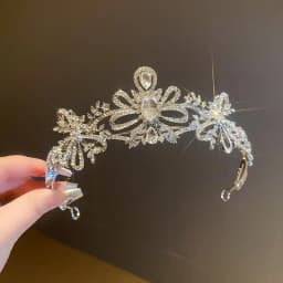 Star Leaves Rhinestones Headbands for Women Imitation Pearl Multi-layer Hollow Hair Hoop French Elegant Dedicate Party Tiaras V1