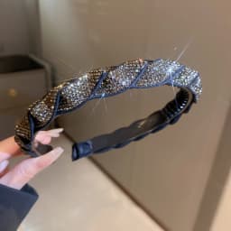 Star Leaves Rhinestones Headbands for Women Imitation Pearl Multi-layer Hollow Hair Hoop French Elegant Dedicate Party Tiaras V1